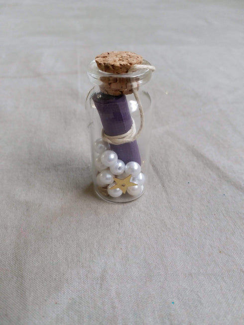 AussieSuperStore Handmade Products Bottle with Pearls & Glitters Personalised Secret Message in Mini Bottle Gift Personalised Secret Message in Mini Bottle Gift | Handemade Unique Gift AUSSIE11